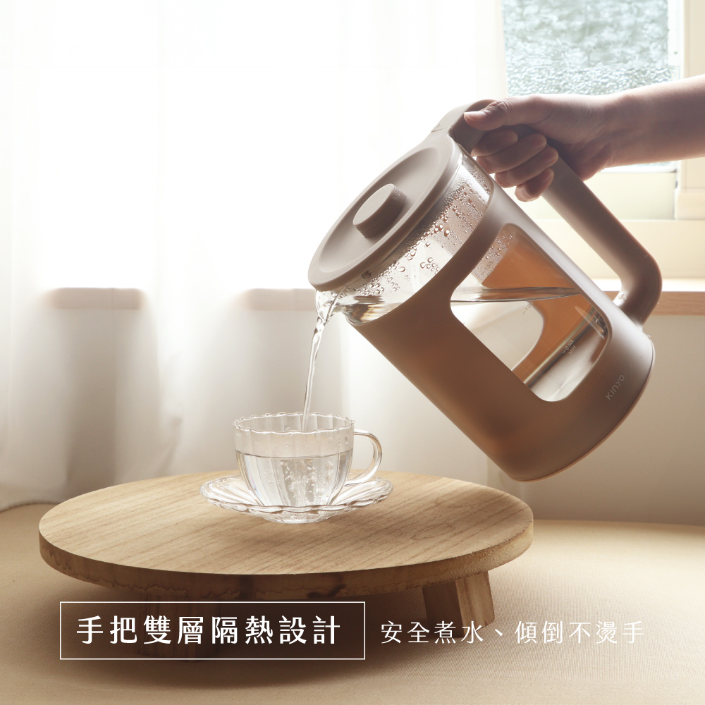 手把双层隔热设计安全煮水、倾倒不烫手 