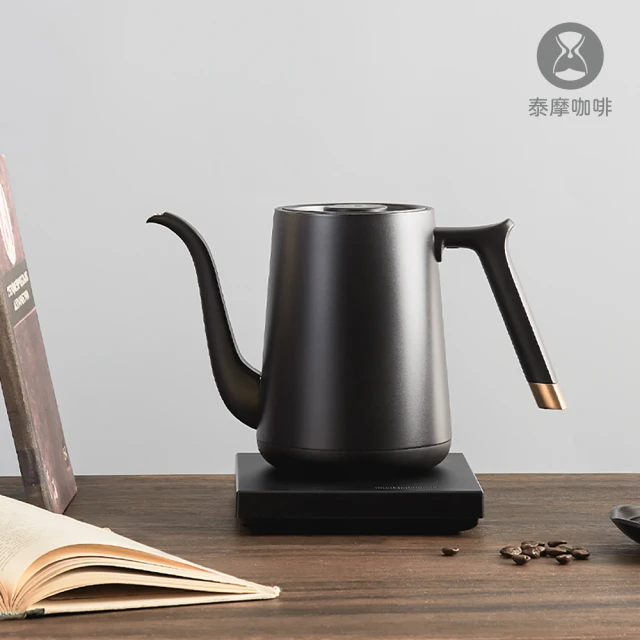 鱼SMART温控咖啡手冲壶 800ml 鹤嘴 黑色/白色(温控壶 快煮壶 热水壶 控温壶)