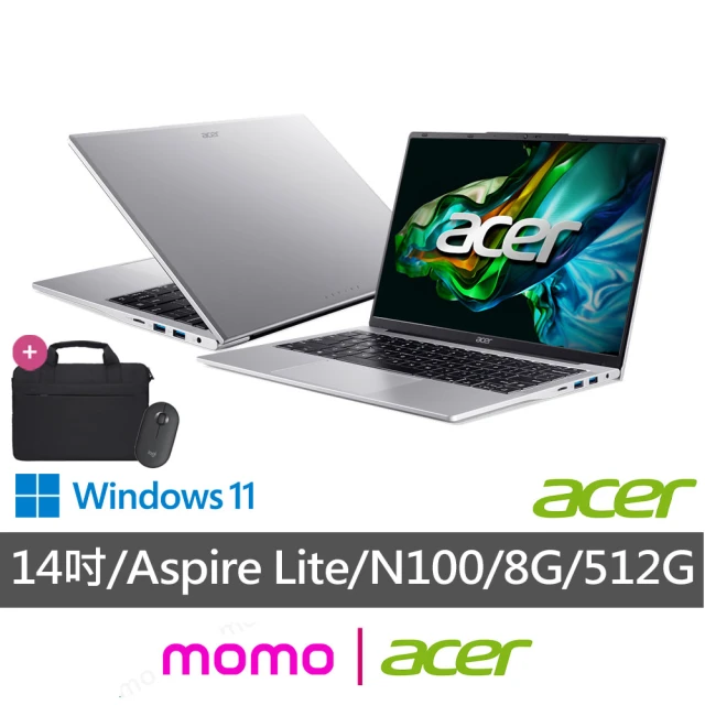 笔电包/滑鼠组★14吋N100文书笔电(Aspire Lite/AL14-31P-C0ZF/N100/8G/512G/W11)