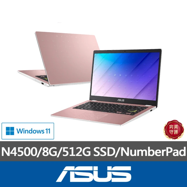 笔电包/滑鼠组★14吋N4500轻薄笔电(E410KA/N4500/8G/512G SSD/W11)