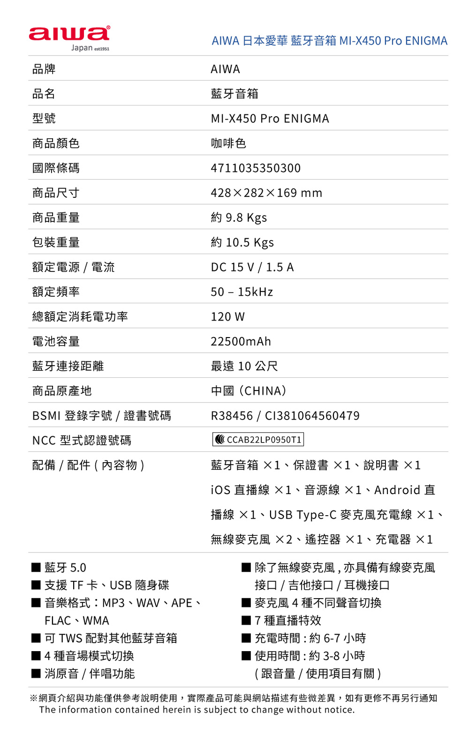 网页介绍与功能仅供参考说明使用,实际产品可能与网站描述有些微差异,如有更修不再另行通知